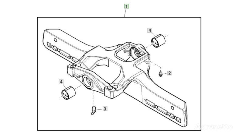 AL119603 front axle for John Deere 6110 wheel tractor