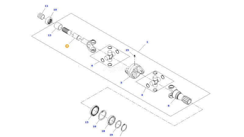 Fendt 828 S4 Vario front axle for Fendt 828 S4 Vario wheel tractor