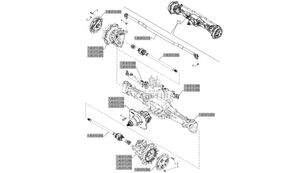 New Holland T6010 Most naped przedni 87745935 87745935 prednji most za New Holland T6010 traktora točkaša