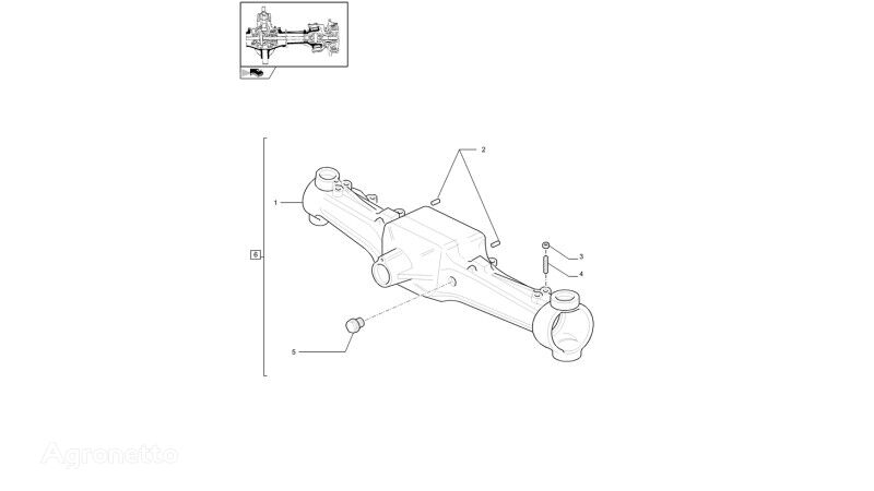 naped 87745936 front axle for New Holland T6010 wheel tractor