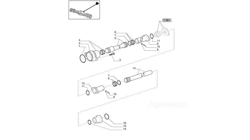 New Holland T6010 Osłona 87656937 87656937 spot-facing till New Holland T6010 traktor - Agroline