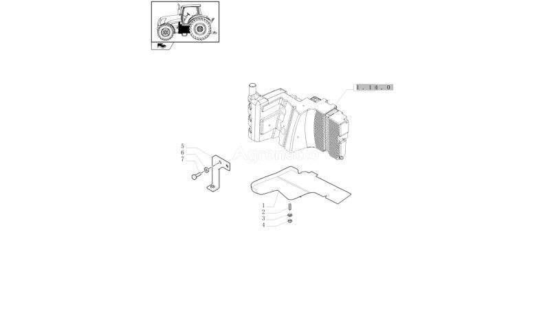 New Holland T6010 Osłona 87747019 87747019 fascia delantera para New Holland T6010  tractor de ruedas