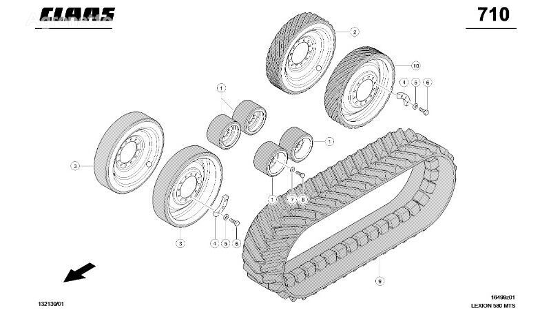 Claas gąsienicy napędu duże 0007643921 közlőkerék Claas Lexion 580 kombájn-hoz