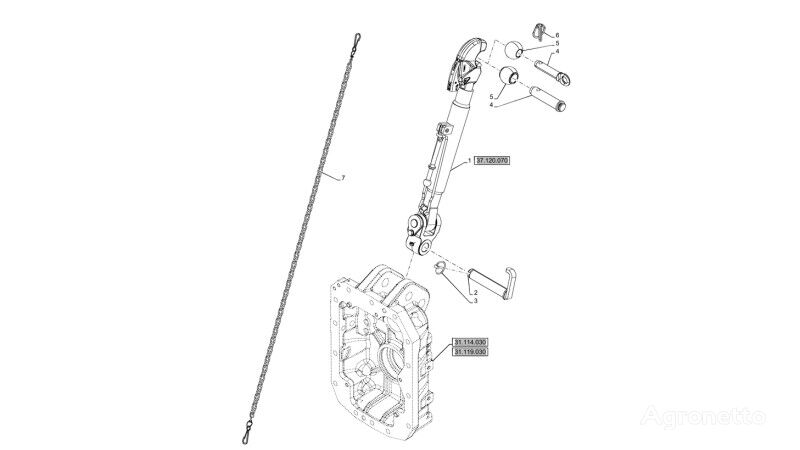 передняя навеска Cięgło górne 87707447 для трактора колесного New Holland T6090 T6070