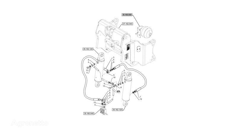 топливный шланг New Holland 87685495 для трактора колесного New Holland T6090 T6070