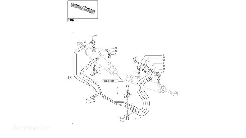 flexible de carburant New Holland T6010 Wąż giętki 10.00mm od x 1450.00mm 47136888 pour tracteur à roues New Holland T6010