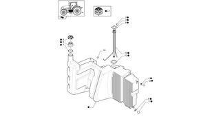 fuel tank for New Holland T6010 wheel tractor