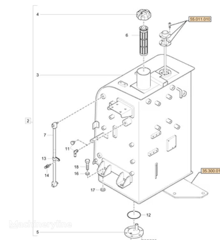 топливный бак Case 35M9-02011CA 35M9-02011CA для строительной техники CX57C