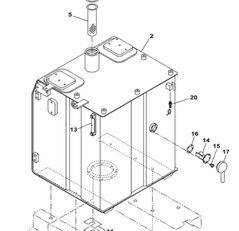 Case CX300C ekskavatör için Case KBH16110 KBH16110 yakıt deposu