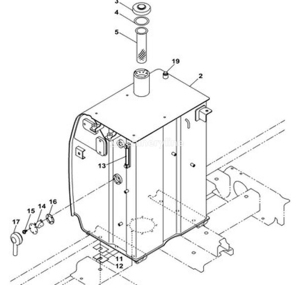 خزان الوقود Case KRH11290 KRH11290 لـ آلات البناء CX210B CX210C CX220B