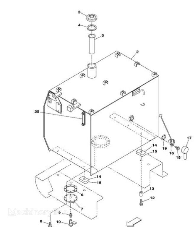 Case KTH11000 KTH11000 fuel tank for CX470B construction equipment - Machineryline