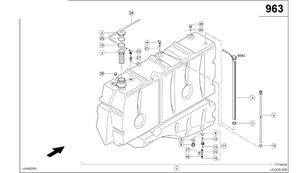 резервоар за гориво Claas Lexion 600 ZBIORNIK ZAPASU  0000165963 (Zbiornik paliwa) 0000165963 за зърнокомбайн Claas Lexion 600