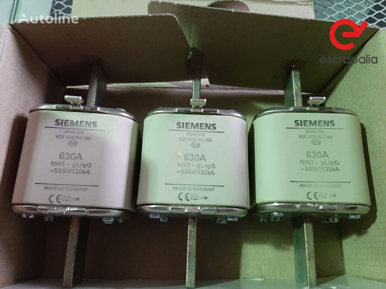 LOTE CARTUCHOS FUSIBLES SIEMENS 3NA3-372 630A.500V fuse for truck