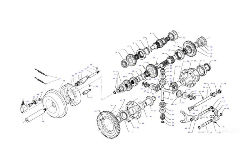 prevodový hriadeľ D46174000 na obilného kombajna Massey Ferguson MF 30 32