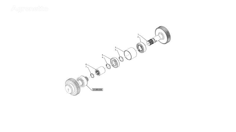 вал-шестерня 84243987 43t для трактора колесного New Holland T6070