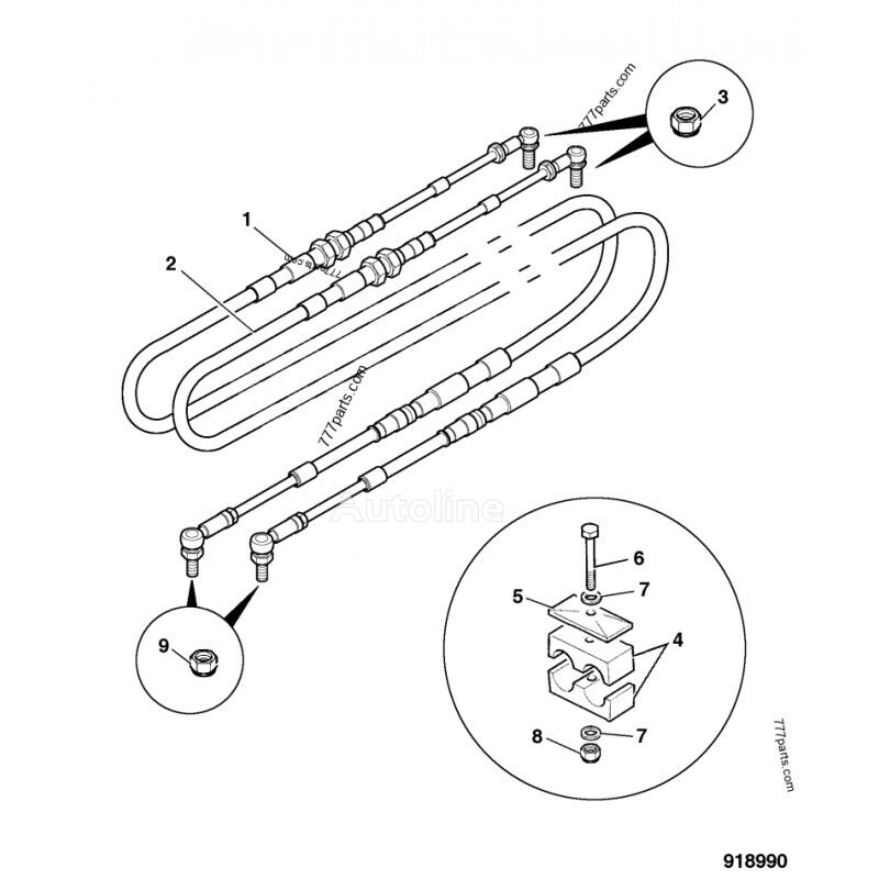 câble de changement de vitesses JCB Tros upravlinnia transmisiieiu 332/D1487 pour tractopelle JCB 3CX spc, Jcb 4CX pc, Jcb 3CX, Jcb 214e