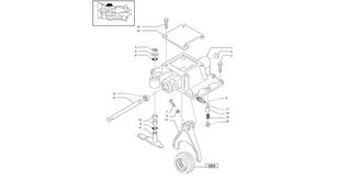 вилка переключения передач New Holland T6010 T6090 T6070 Widełki przesuwnika 82007504 для трактора колесного New Holland T6010 T6090 T6070