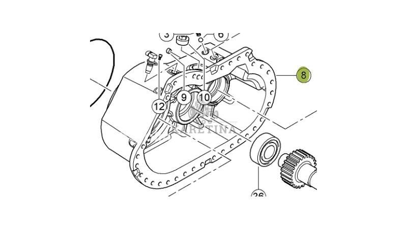 Claas Carcasa de la caja de cambios Jaguar 970 0007762930 00076850 para Claas - Agroline