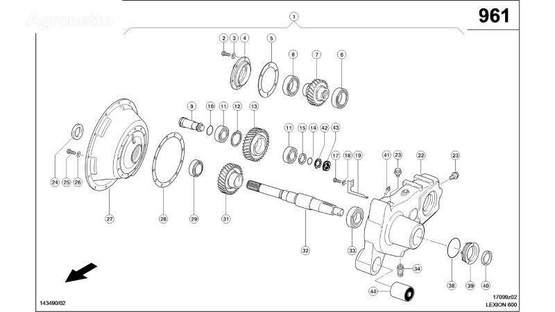 Claas Lexion 600 AMORTYZATOR METALOWO GUMOWY  0000903280 (Przekładnia  gearbox