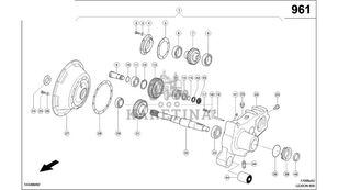 Claas Lexion 600 ODBIÓR SIŁ.OBUDOWA  0007699861 (Przekładnia rozdziela gearbox for Claas