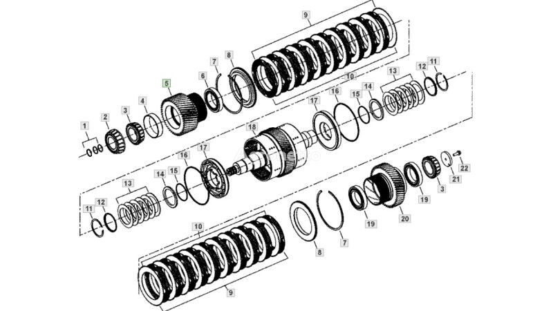 КПП John Deere 9620 DF500 YZ502151