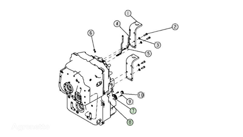 John Deere 9620 DF500 YZ501165 gearbox