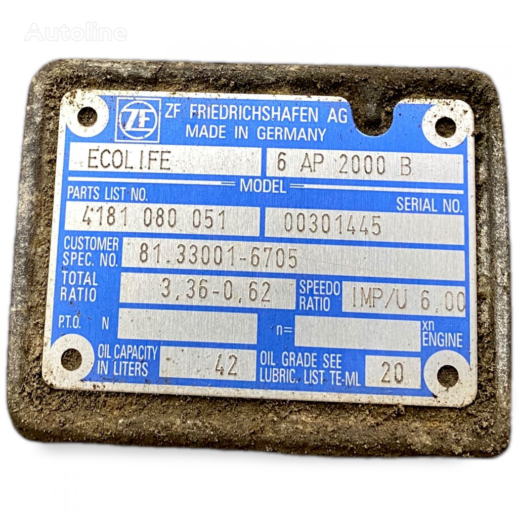 ZF ECOLIFE 6AP2000B caja de cambios para MAN Lion's bus (1991-) autobús