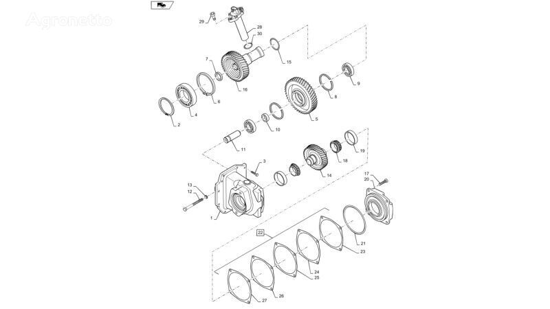 84264044 engranaje para caja de cambios para New Holland T6090  tractor de ruedas