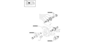 pavarų dėžės dantratis 47126624 grūdų kombaino New Holland T6010