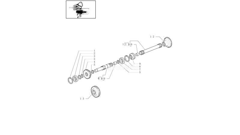 engranaje para caja de cambios para New Holland T6010 tractor de ruedas