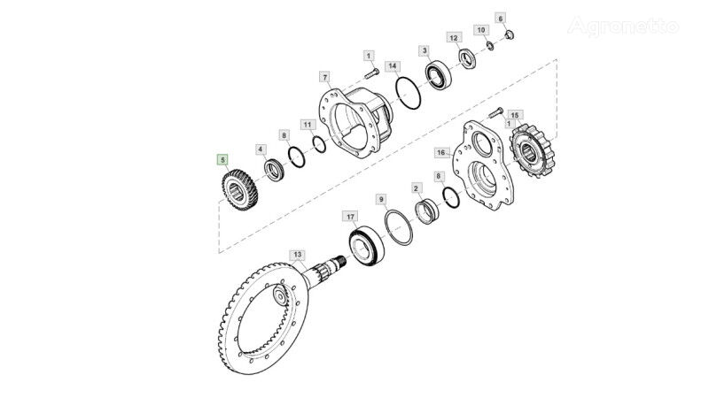 zobnik menjalnika R179871 za traktor na kolesih John Deere 6230 6250