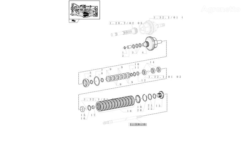 gearbox gear for New Holland T6010 wheel tractor