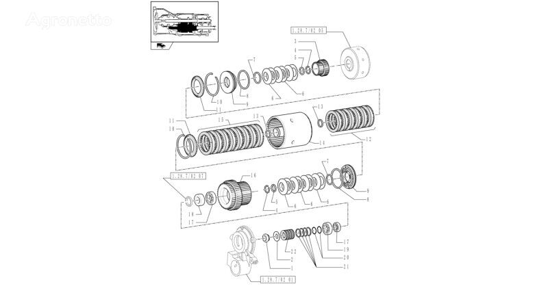 轮式拖拉机 New Holland  T6010 的 gearbox gear 5167826