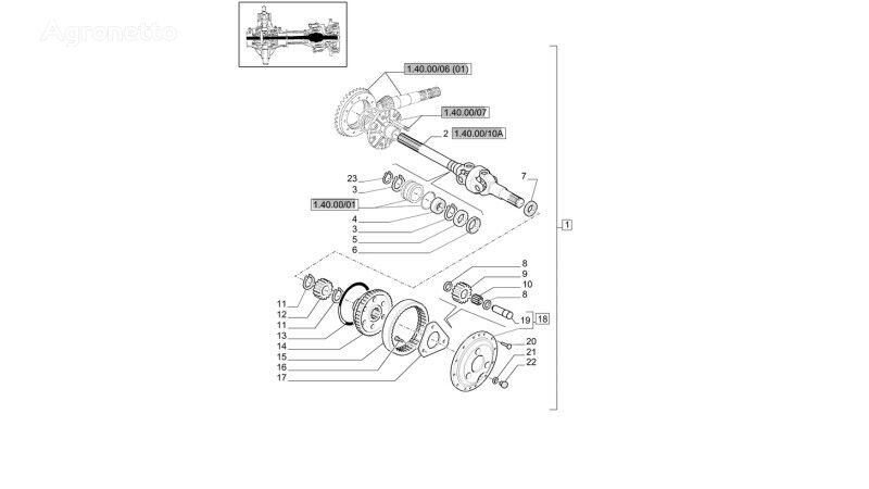 5191770 Getrieberad für New Holland T6010  Radtraktor