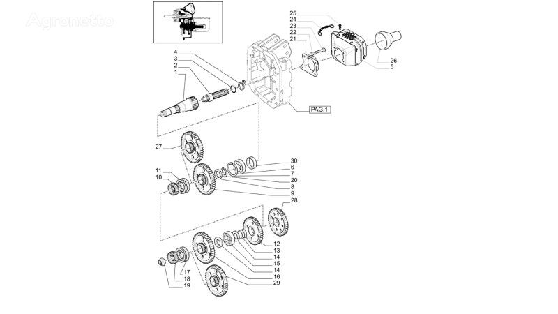 87578124 versnellingbaktandwiel voor New Holland T6010  wielen trekker