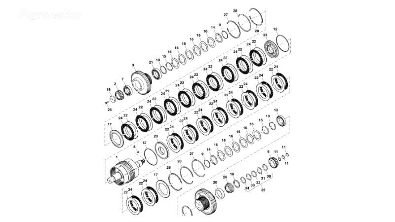 John Deere 9470RX RE590408 gearbox gear