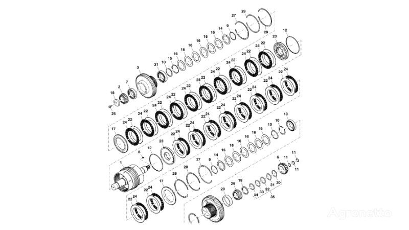 ingranaggio del cambio John Deere 9470RX R568310