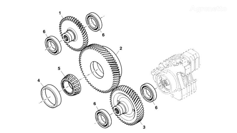 John Deere 9470RX YZ502581 pārnesumkārbas zobrats