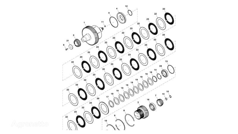 John Deere 9470RX R556420 engranaje para caja de cambios