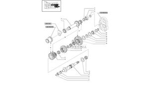 ingranaggio del cambio New Holland T6010 T6090 T6070 Koło zębate 38t, 34t 87396960 per trattore gommato New Holland T6010 T6090 T6070