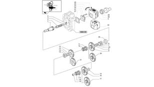 New Holland T6010 T6090 T6070 T7230 Koło zębate 87678018 engranaje para caja de cambios