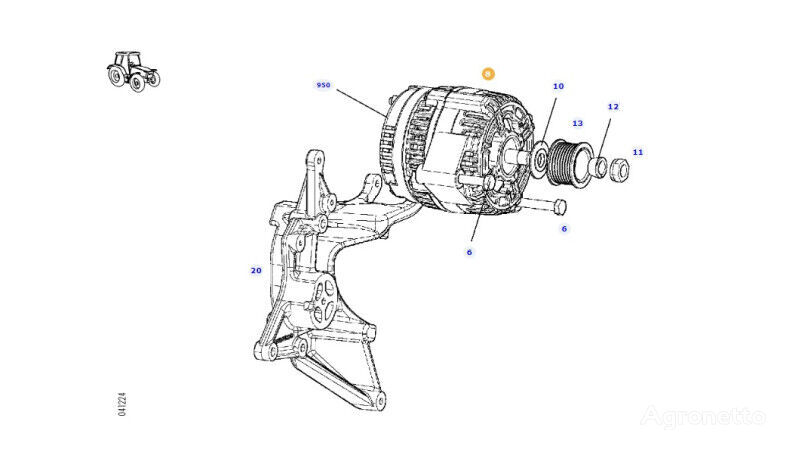 F404900010040 Lichtmaschine für Fendt 828 Vario Radtraktor