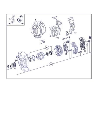 Generatore A per camion Mercedes-Benz Vito Furgón (639)(06.2003->) - Autoline