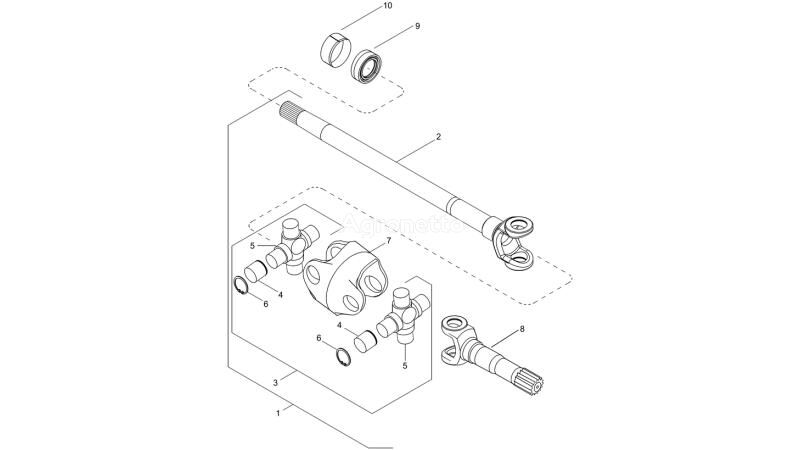 87674579 half-axle for New Holland T6090 T6070 wheel tractor