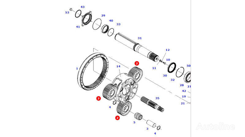 semiax Massey Ferguson Massey Fergusson Fendt ML260 5MM pentru tractor cu roţi