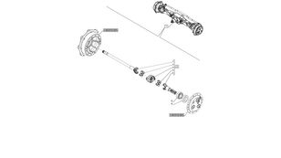 rattavõll Wałek krótki widełek 233.60mm 87747757 tüübi jaoks ratastraktori New Holland  T6010 T6070