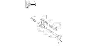 New Holland  T6010  ホイールトラクターのためのWałek sterujący 14t, 36t 5165498 ハーフアクスル