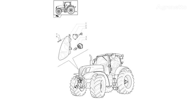 12v 82037494 far za New Holland T6010 traktora na kotačima