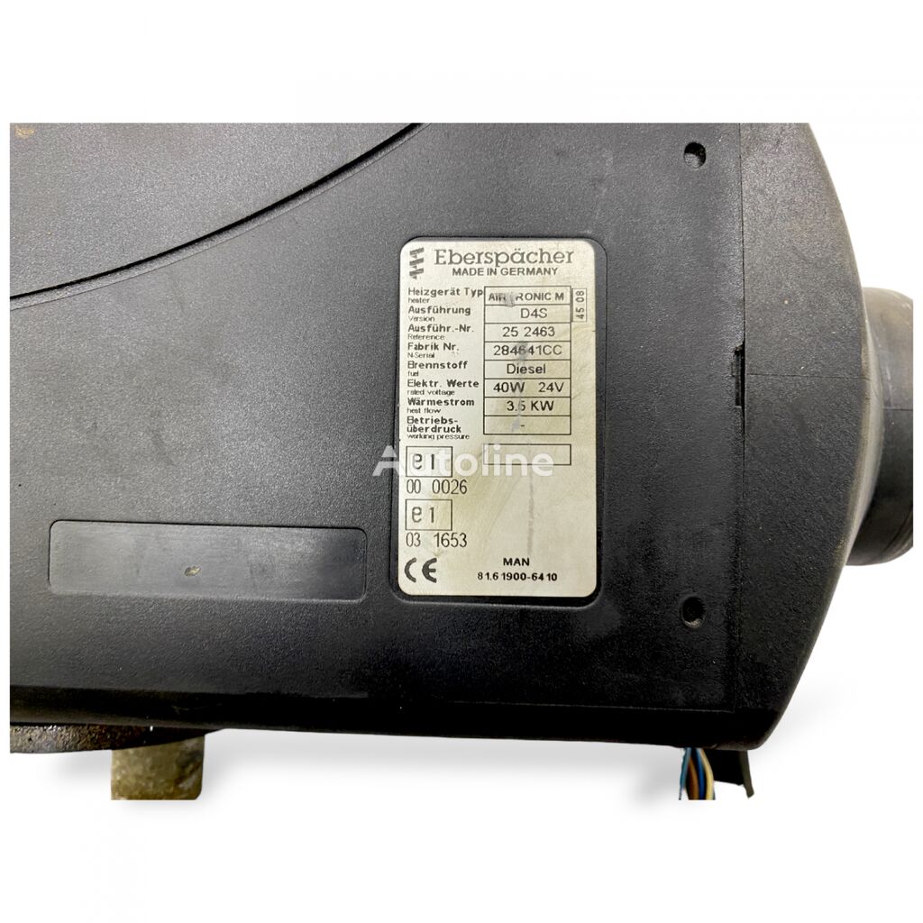 MAN, AIRTRONIC, EBERSPÄCHER TGX 18.440 (01.07-) 252463 heater for MAN TGL, TGM, TGS, TGX (2005-2021) truck tractor