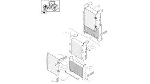 New Holland T6010 Zespół chłodnicy 84249166 84249166 heater radiator for New Holland T6010 wheel tractor